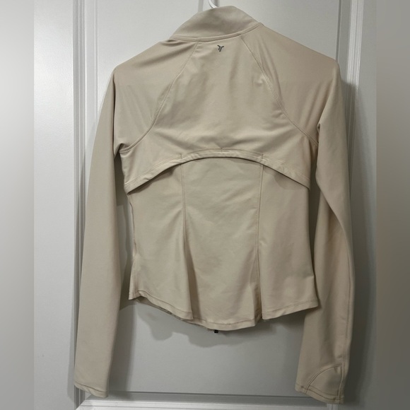 Old Navy Women Jacket Cream Long SleeveCompression Full Zip Activewear XS (0195) - Picture 3 of 10